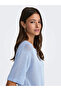 Jdy Women's Knitted Short Sleeve Blue Sweater - 15338351 - 4