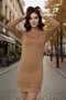 Women's Knitwear Camel Dress Openwork Detailed Boat Neck Long Sleeve Lace Patterned Soft Stylish Casual - 2