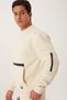 Men's Zipper Detailed Sweatshirt White - 3