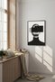 Wooden Framed Monochrome Series Hidden Face Painting, Living Room, Home, Office Wall Decoration - 5