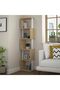 Piri Corner Bookcase, Modern Book shelf Cabinet 6 Tier, Multi Storage Bookshelf Rack, Display Unit f