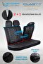غطاء مقعد سيارة من الجلد متوافق مع Isuzu D-Max، طقم أمامي/خلفي، سلسلة كلاسيكية باللونين الأسود والأبيض - 3