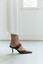 Heeled Shoes 2608 - Blunt Toe Buckle Detailed Bitter Brown Women's Heeled Shoes - 2