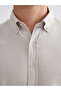 Regular Fit Long Sleeve Dobby Men's Shirt - 3