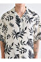 Esvab • Modern & Distinctive Comfortable Fit Cuban Roba Collar Short Sleeve Embroidered Men's Shirt - 3