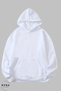 Women's Hoodie Long Sleeve Sticker Love Printed Hooded Oversized 100% Cotton Combed Cotton Sweatshirt - 4