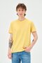 Men's Crew Neck Regular Fit T-shirt Yellow