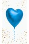18 Inch Blue Color Heart Foil Balloon - 2
