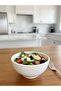 Large Ceramic White Bowl Set of 4, Presentation Bowl, Salad Bowl, Snack Bowl, 14 cm in Diameter - 5
