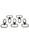 2 cm Scorpion Hook Black Nickel (Anthracite) - Metal Bag and Wallet Hanger Clip - 5 Pcs - 5