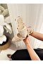 Women's Tena Open Back Pointed Toe Daily Ballerinas Cream 2 Beige - 7