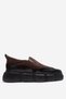 Men's Thick Soled Loafer Shoes Real Leather Mc 22301 Brown