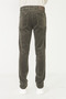 Khaki Straight Cut Corduroy Casual Trousers - 6