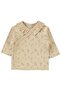 Embossed Leaf Print Bodysuit Sets - Ivory - 3