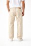 Men's Washable Cream Baggy Jeans with a Casual Fit for Everyday Wear. - 6