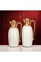 Vacuum Flask Set 0.75 L & 1 L Pearl White & Gold