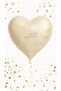 Heart Foil Balloon Cream Color 18 Inch