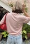 Women's Oversize T-Shirt Campus Bear Printed Pink – Crew Neck, Comfortable Fit, 100% Cotton - 2