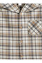 Nevavm Plaid Patterned Hooded Boy's Shirt with Difference - 3
