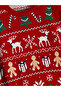 Two Mt Shop Quality Xside Red Knitwear Printed Oval Collar Boys' Sweater - 2