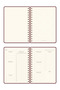 A5 Spiral Linen Hard Cover Timeless Planner Agenda |   Weekly and Monthly Planning – Bordo - 7
