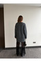 Anthracite Tulle Detailed Long Knitwear Dress - 251009 - 6