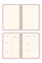 A5 Spiral Linen Hard Cover Timeless Planner Agenda |   Weekly and Monthly Planning – Dried Rose - 7