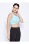 Activewear Crop Top with Twist Knot in Sky Blue - 2