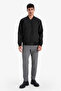 Slim Fit College Collar Bomber Waterproof Black Men's Coat D7319Ax/Bk27 - 2