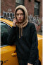 Balaclava Beard Fabric Mohair Soft Drawstring Beanie - Hijab Compatible Winter Hooded Hat - 2