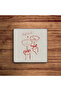 Love and Ciao Bella Themed Pop Art Natural Stone Travertine Coasters Stone Coasters Set of 4 - 5