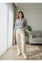 Women's Hair Knitted 3 Button Polo Collar Knitwear Thick Sweater Soft - 2