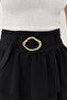Women's Belt Detailed Lace Trimmed Mini Skirt – Noir Bloom - 4