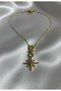 Gold Color North Star Luxury Steel Necklace (44 cm) - 3