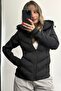 Women's ZRA Model Contrast Hooded Puffer Coat