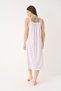 Women's 100% Cotton Strappy Nightgown | V-Neck, Floral Print, Relaxed Fit - 4