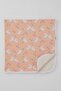 Newborn Baby Blanket with Cute Rabbits Pattern and Flowers, Standard, Salmon - 2