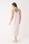Women's 100% Cotton Strappy Nightgown | V-Neck, Floral Print, Relaxed Fit - 4