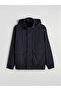 Navy Blue Standard Fit Hooded Men's Raincoat - 7