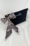 Black Premium Makeup Bag - Set of 2, with Shawl Accessory, Italian Fabric - 2