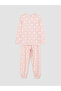 M&B Collection Pink Crew Neck Patterned Girls' Pajama Set 2-Piece - 7