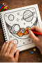 Cozy Space Coloring Book - Space Themed - Adult and Children - Thick Pages with Spiral Binding - 3
