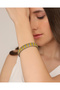 Elastic Silver & Gold Band Bracelet - 3