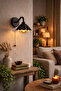 Pleated Headboard Wall Sconce |   Chain Keyed |   Black Color |   E27 Duy |   Modern Bohemian Lighting - 2