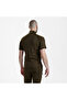 Collar Zippered K.Sleeve Green T-Shirt - 5