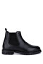 Men's Genuine Leather Black Floater Casual Boots