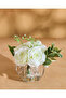 Artificial Roses In Glass Vase - 3