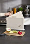 4-Piece Cutting Board Set with Stand - Multi-Purpose Chopping Board Bread Vegetable Meat Cutting Board /Beige