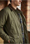 Men's Khaki Coat with Waxed Lining and Velvet Collar - 3