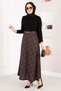 Baklava Pattern Scuba Skirt Brown